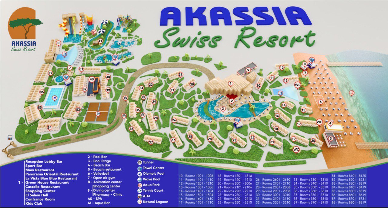 Akassia Swiss Resort Map